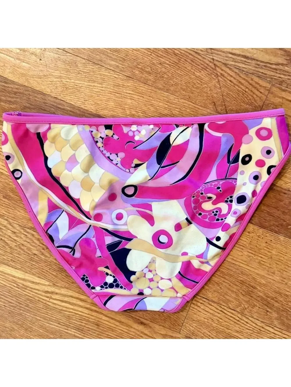 Vintage Spiegel Pink Psychedelic Retro Tankini Set - Size 12